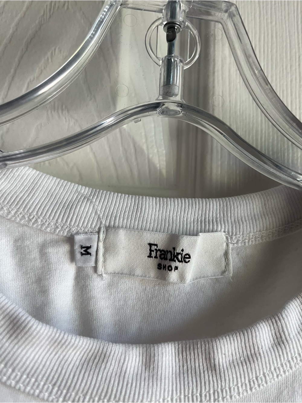 Frankie Shop Eva white shoulder pad muscle tee size medium. - Picture 3 of 5